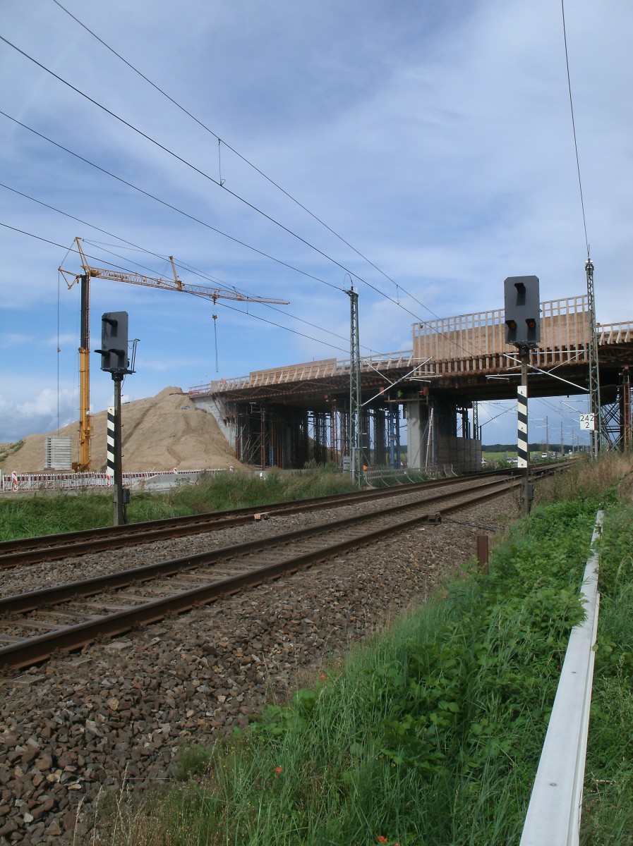 Wegbergangssignale,am 13.August 2013,bei Samtens.