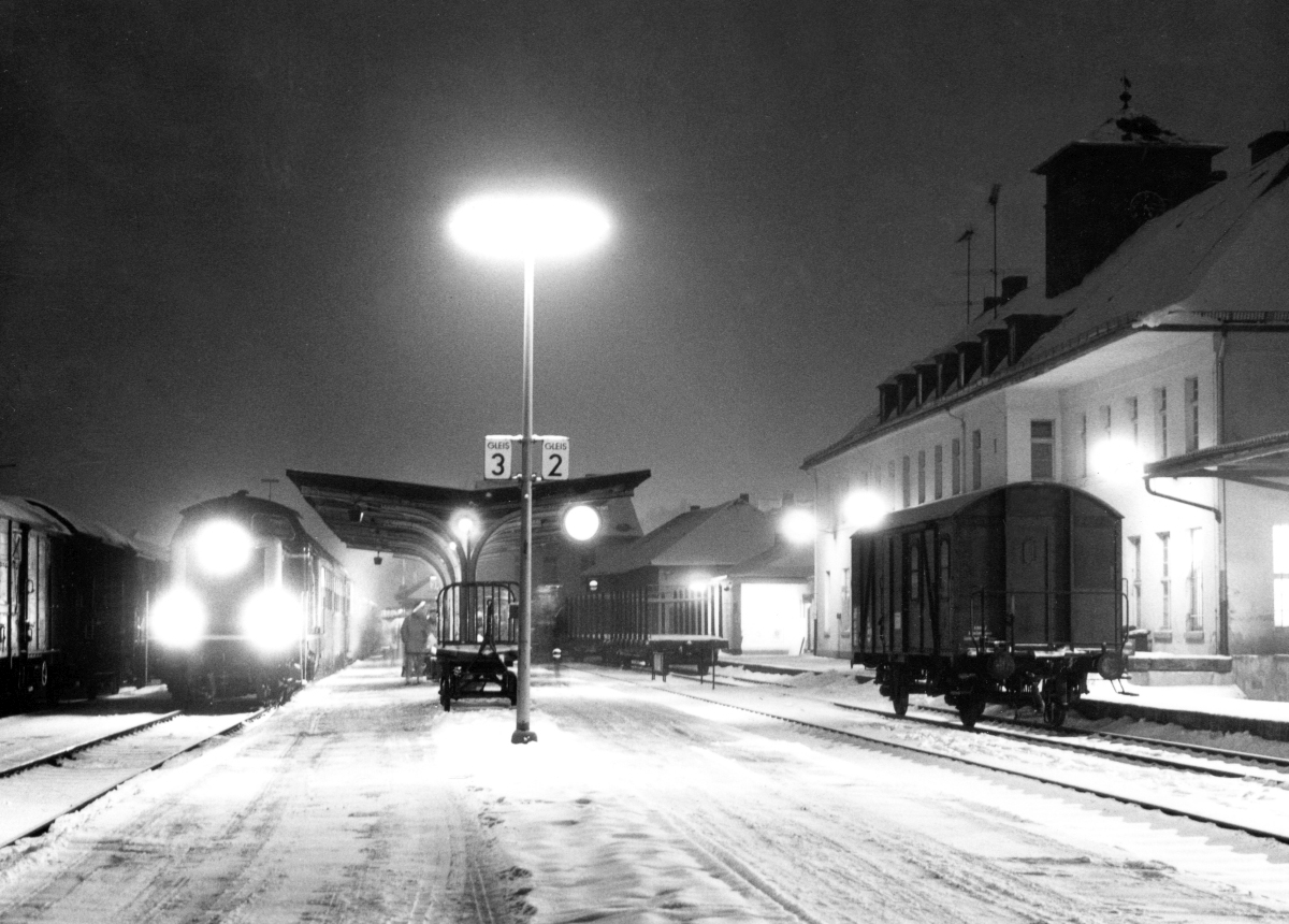 Winterstimmung in Frankenberg/Eder im Januar 1987.