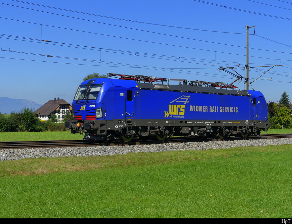 WRS - Lokzug mit der 475 901-5 unterwegs bei Lyssach am 24.09.2021