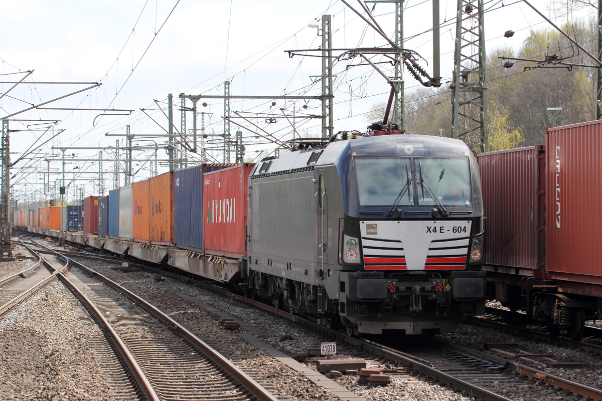 X4E-904 durchfährt Hamburg-Harburg 20.4.2016