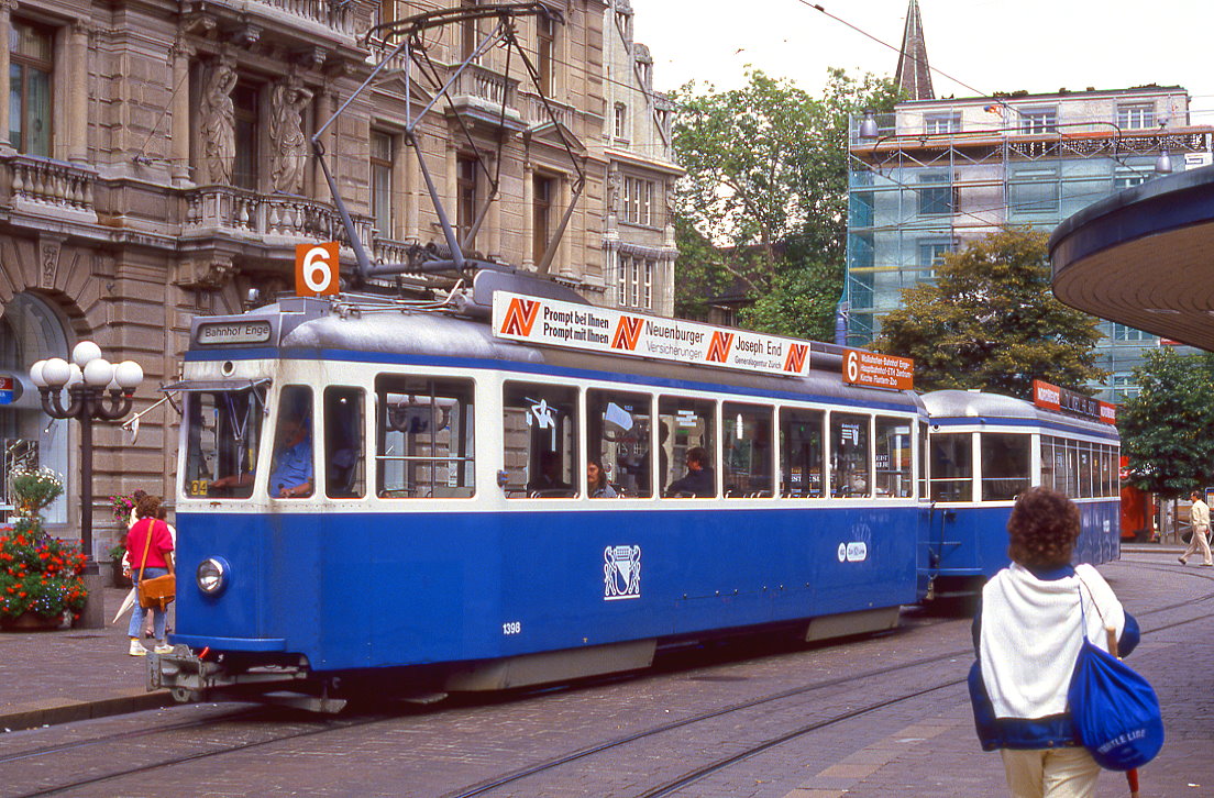 Zürich 1398, Paradeplatz, 25.08.1987.
