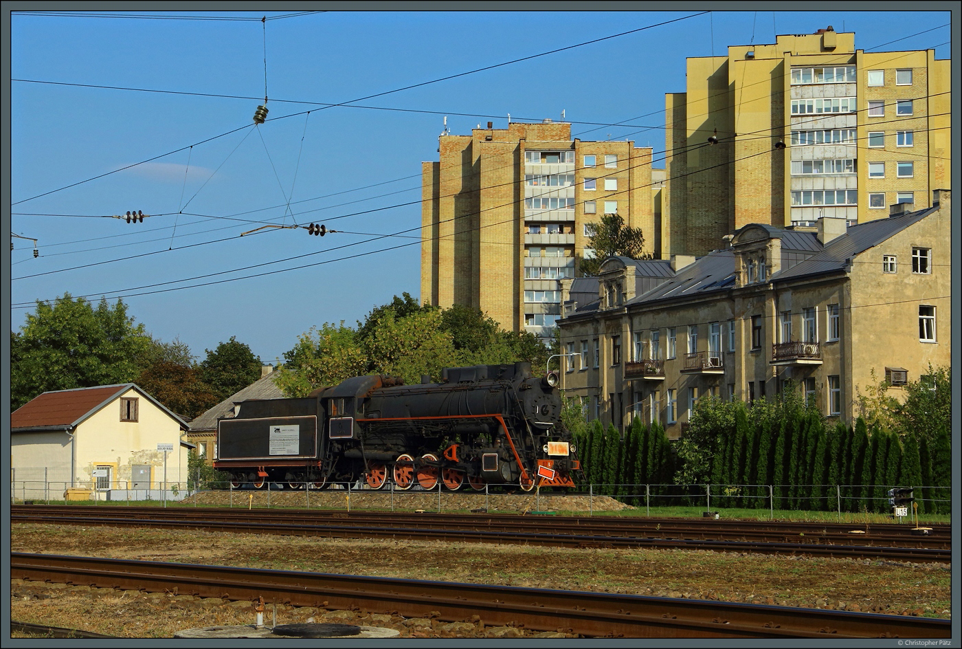 Als Denkmallok steht L 0286 im Bahnhof Vilnius. (02.09.2024)