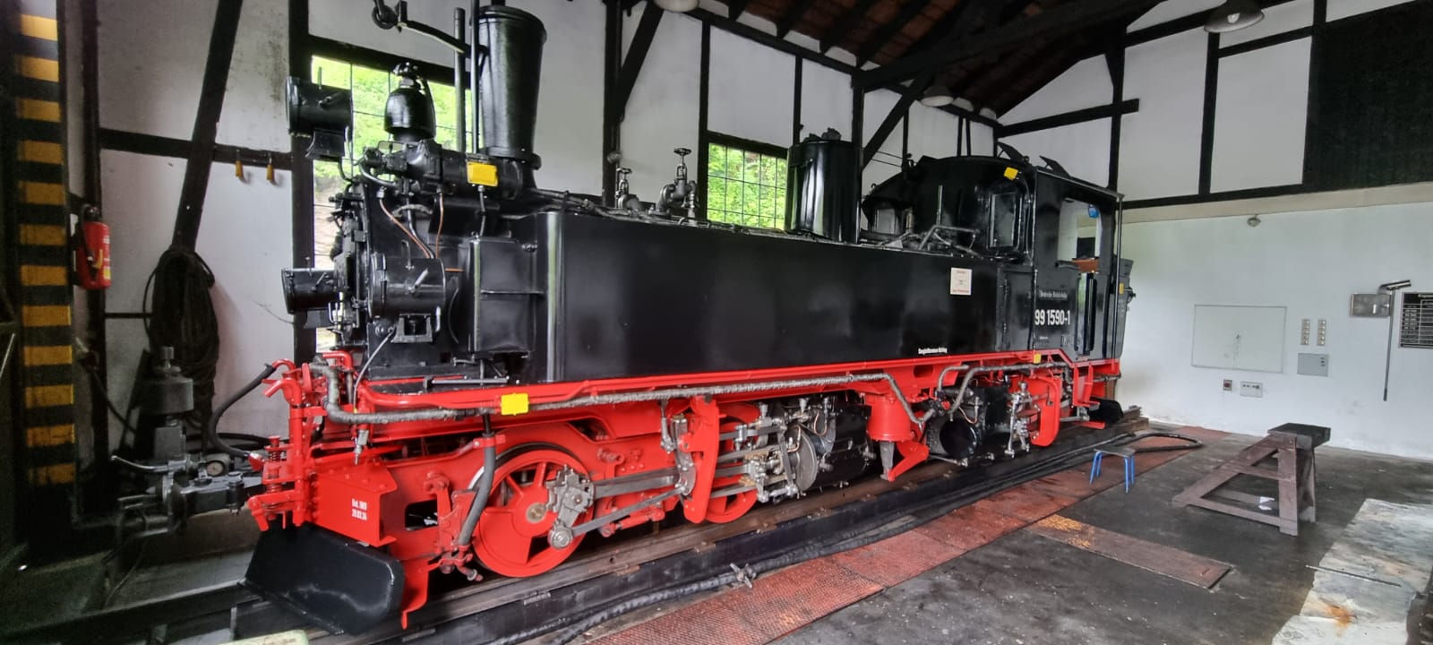 aufgenommen am 02.06.2024 im Lokschuppen/ Heizhaus Jöhstadt (Preßnitztalbahn)