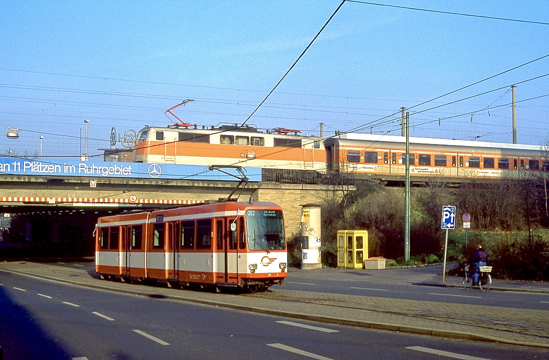 Bogestra 314, Bochum Buddenbergplatz, 19.01.1989.