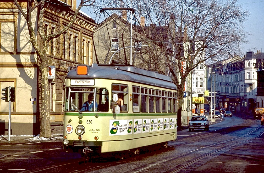 Bogestra 620, Gelsenkirchen Bismarckstraße, 19.02.1991.