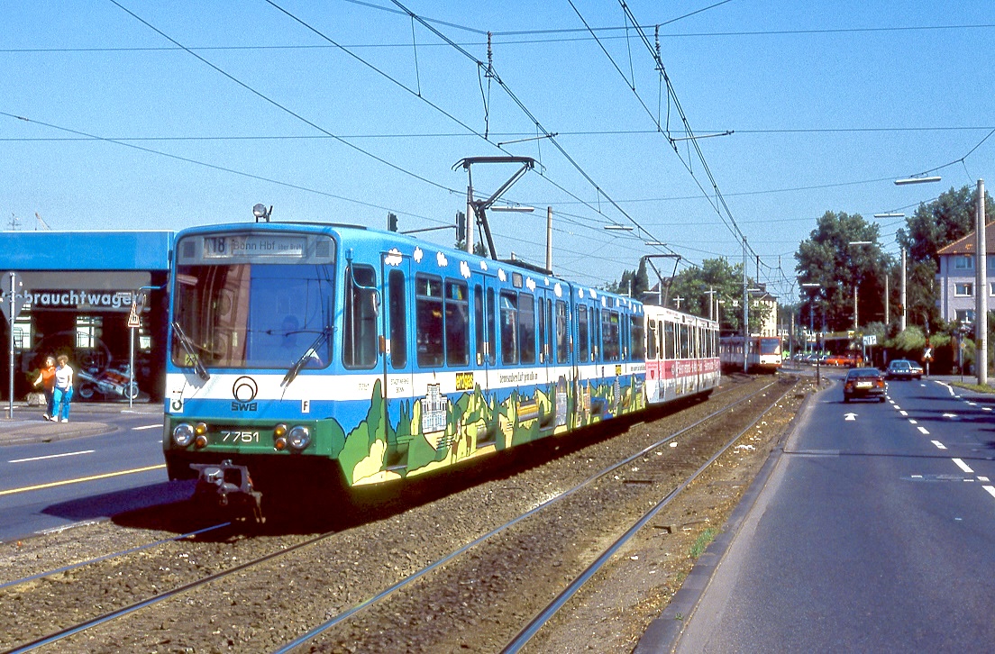 Bonn 7751 + 7571, Köln Wiener Platz, 05.08.1992.