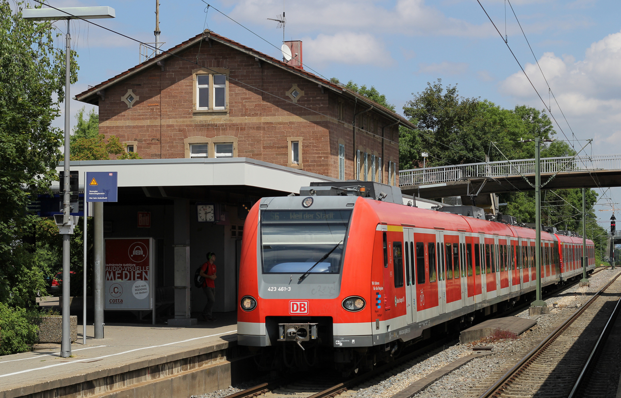 DB Regio 423 461 + 423 xxx // Korntal // 17. Juli 2016