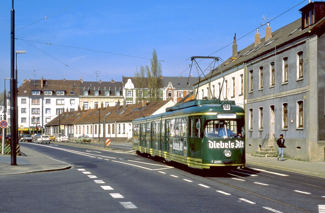 Düsseldorf 2651, Gerresheim, Hegestraße, 01.04.1989.