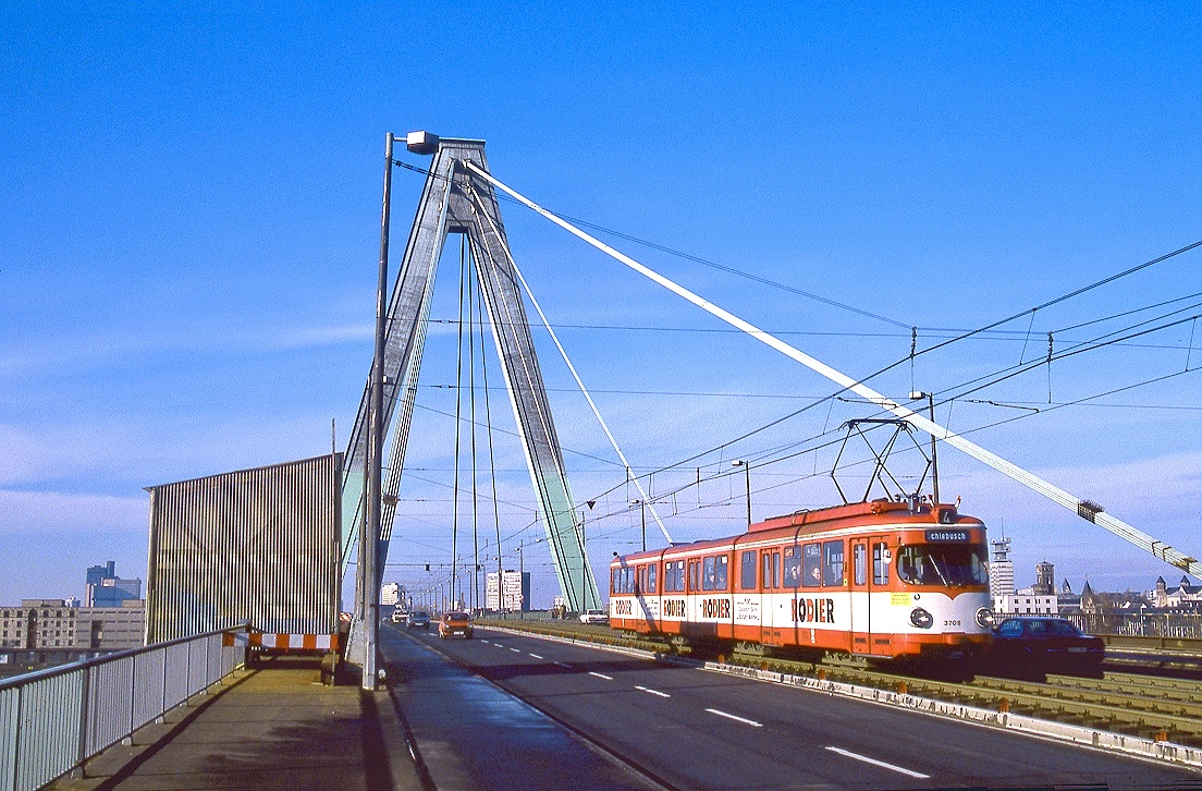 Köln 3708, Severinsbrücke, 14.02.1988.