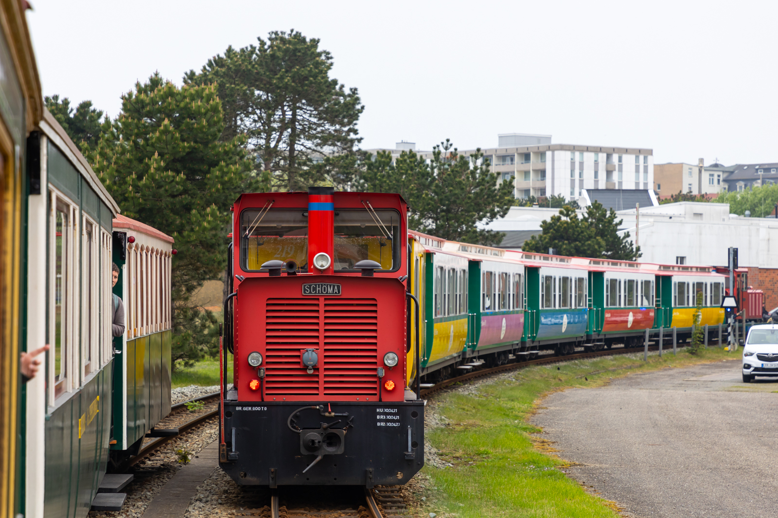 Mitfahrt mit der historischen Dampflok der Borkumer Kleinbahn am 9.5.23.