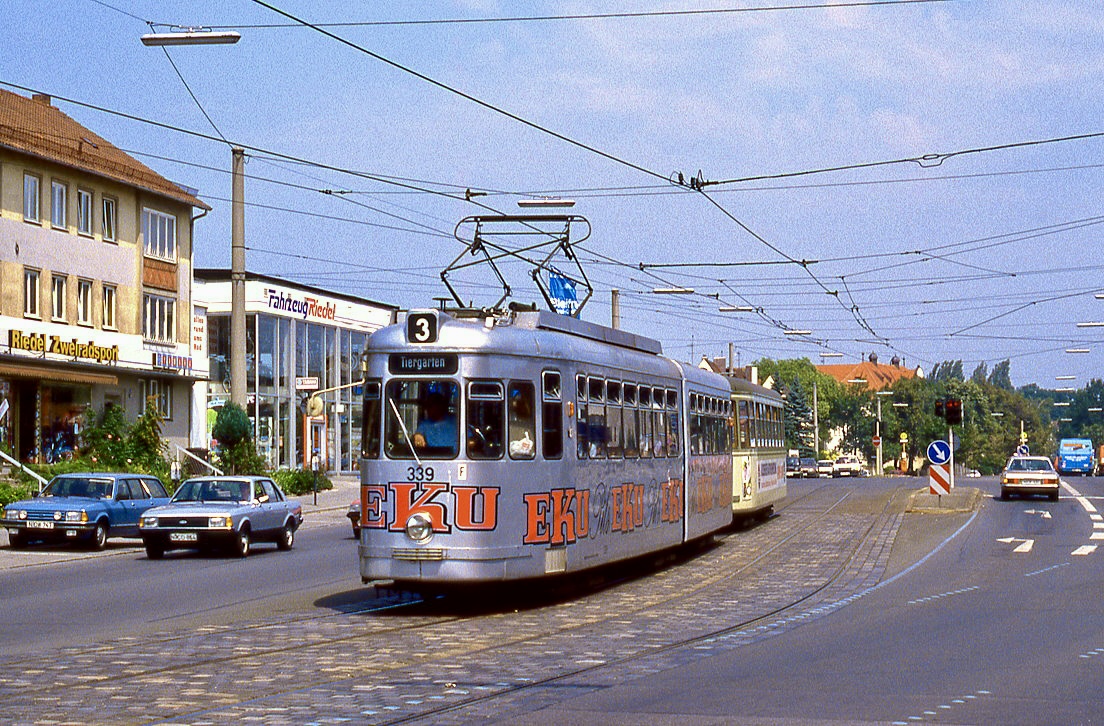 Nürnberg 339, Äußere Bayreuther Straße, 04.08.1986.
