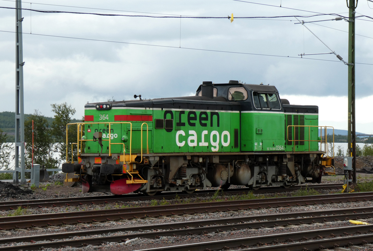 Rangierlok im Bahnhof Kiruna. Kiruna, 11.8.2024