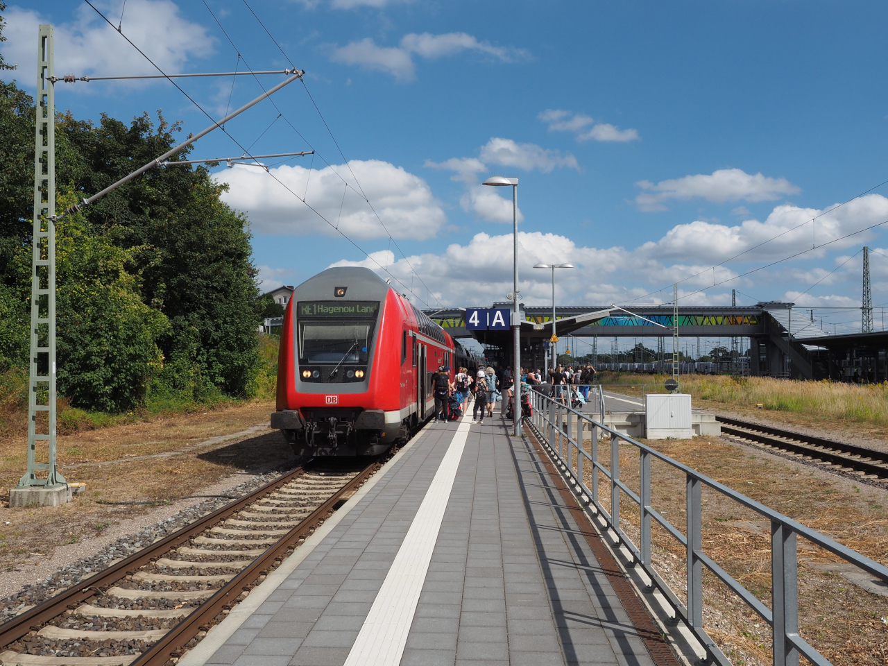 RE 1 (RE 4310), wegen der Streckensperrung Berlin-Hamburg hier nur bis Hagenow Land, erreicht Bad KLeinen.

Bad Kleinen, der 24.08.24