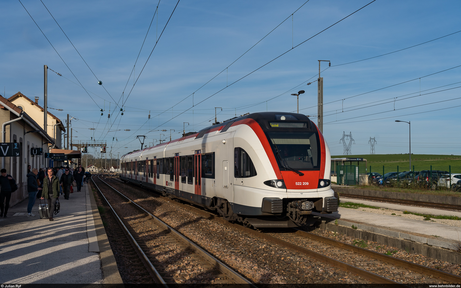 SBB RABe 522 209 / Frasne, 13. April 2024<br>
RE Bern - Frasne