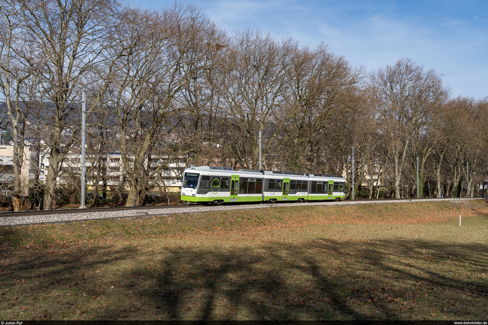 TransN Be 4/8 035 / Colombier, 4. Februar 2024<br>
Littorail Neuchâtel Place Pury - Boudry