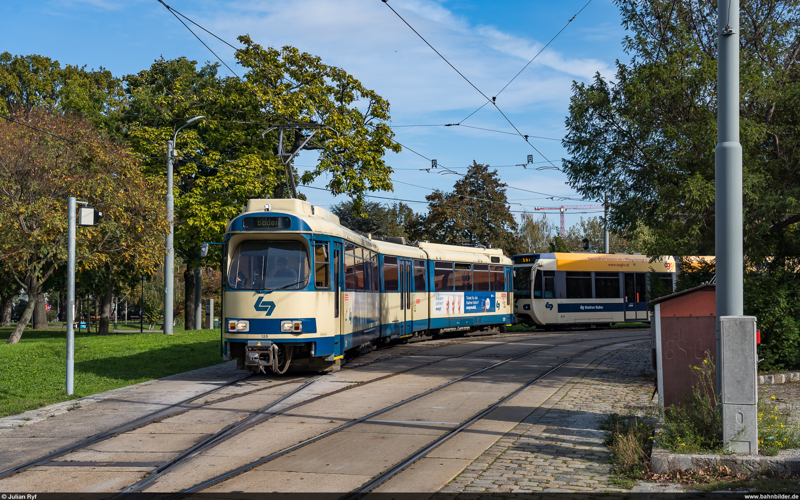 WLB SGP 120 / Wien Quartier Belvedere, 14. Oktober 2024<br>
Lokalbahn Wien - Baden