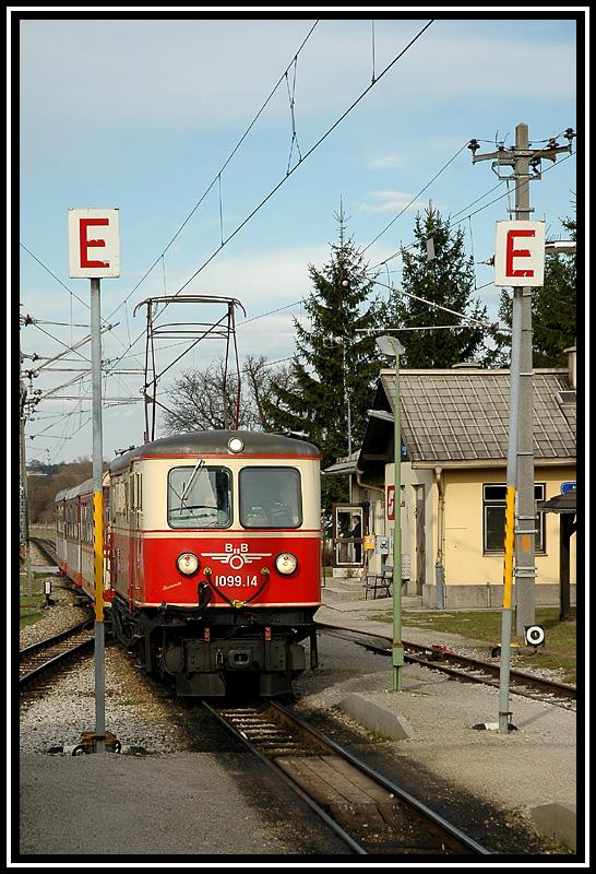 1099.14 der Mariazellerbahn am 1.4.2006.