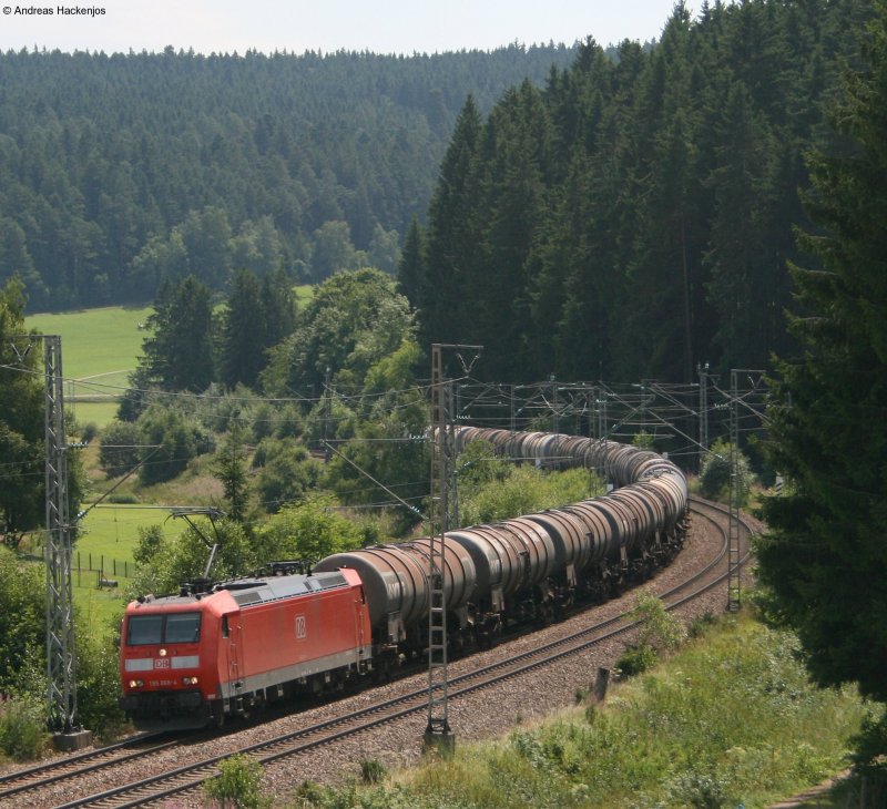 185 068-4 mit dem CS 49546 (Singen-Karlsruhe-Knielin gen) am km 69,0 7.8.08