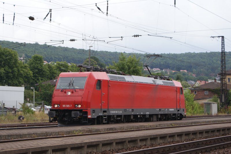 185 585-7 HGK als Lz in Gemnden am 18.07.2008