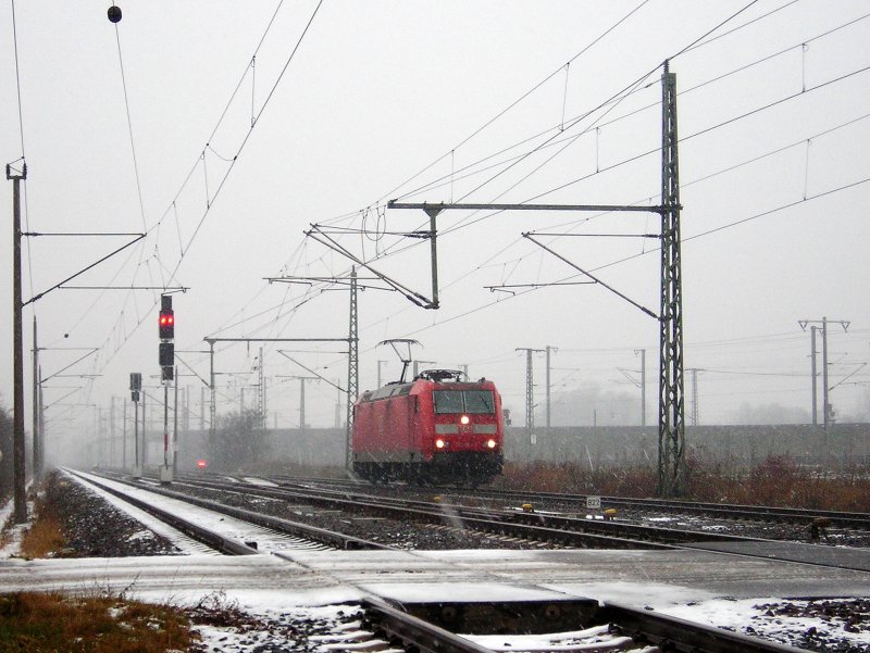 185er im Schneetreiben bei Lehrte