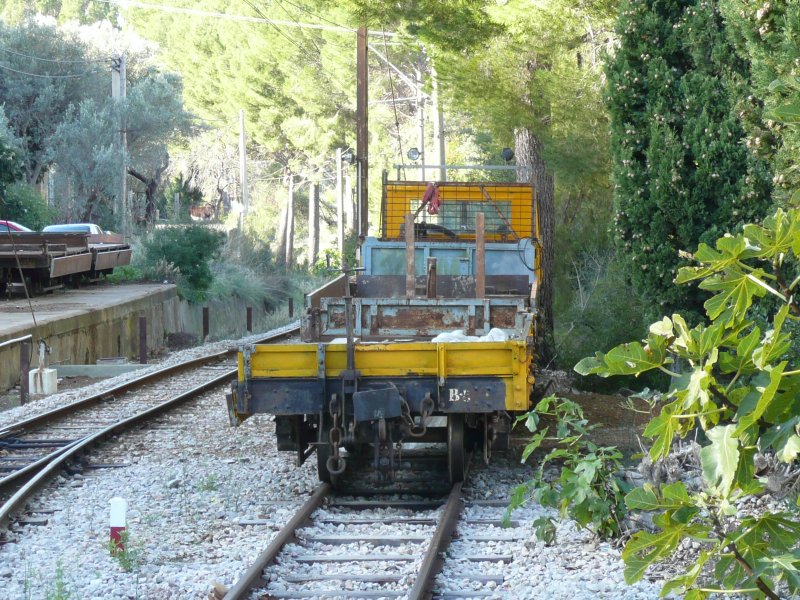 21.11.08,Bf.Bunyola,abgestellter Arbeitszug.