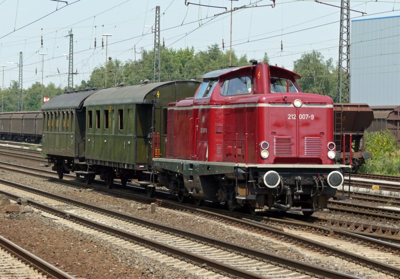 212 007-9 in Recklinghausen-Sd 6.8.2009