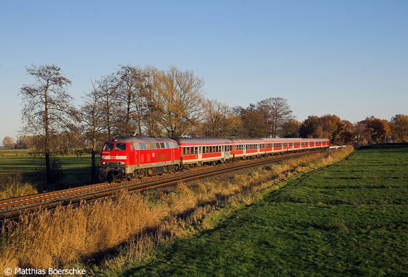 218 464-6 bei Wingst am 05.11.07.