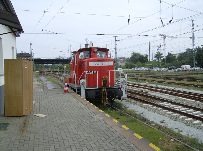 363 161-1 am 01.09.2008 als Rafael 18 im Bahnhof Cottbus