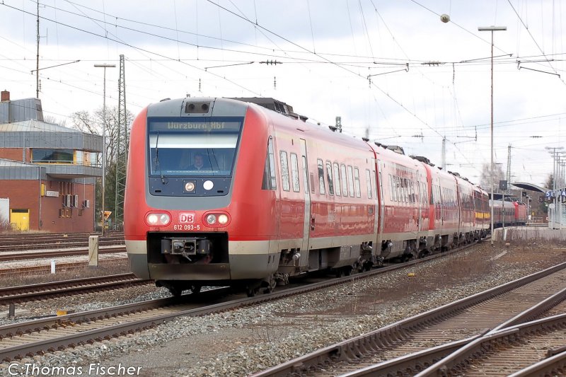 612 093 nach Wrzburg in Lichtenfels Bf 22.03.2008