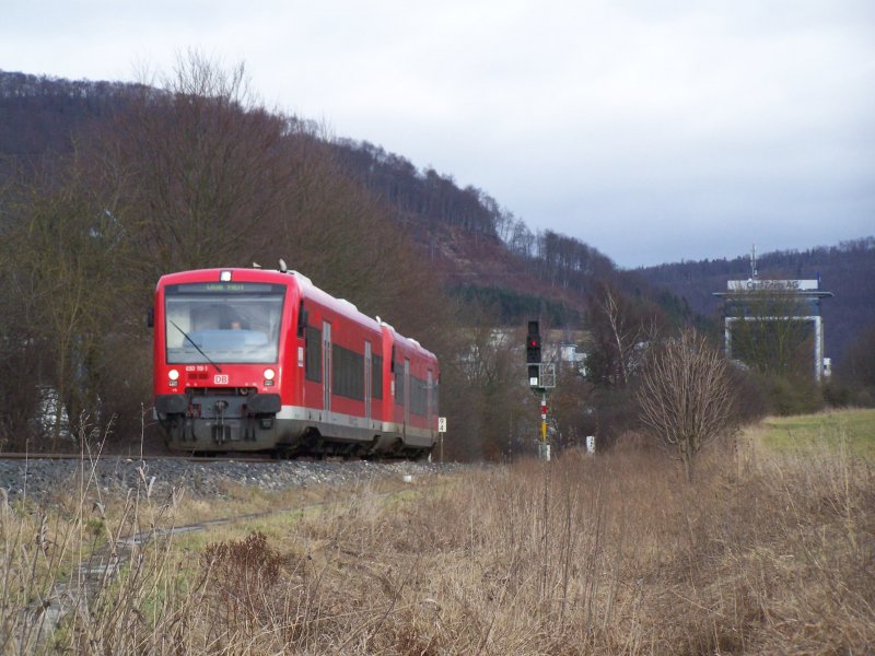 650 119-1 und 650 101-9 fuhren am 19.Januar 2008 nach Ulm Hbf. Hier bei der Ausfahrt aus Oberkochen.