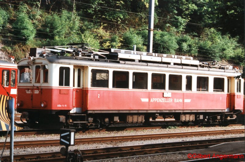 ABe 4/4 41 der Appenzeller Bahn am 31.05.1993 in Herisau