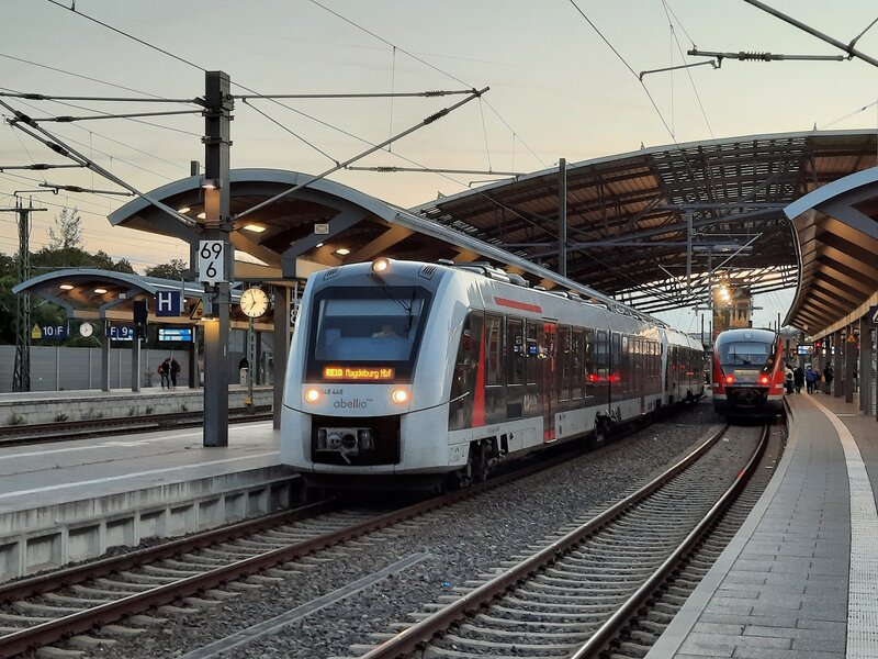 abellio 1648 448 1648 xxx als RE 74854 nach Magdeburg Hbf am  