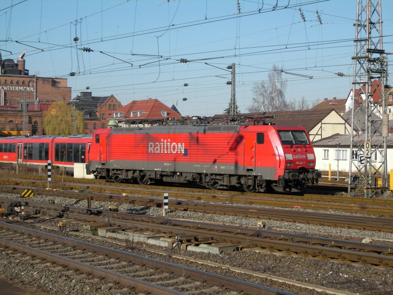 abgestellt und abgebgelt steht 189 041-7 in Bamberg
09.02.2008