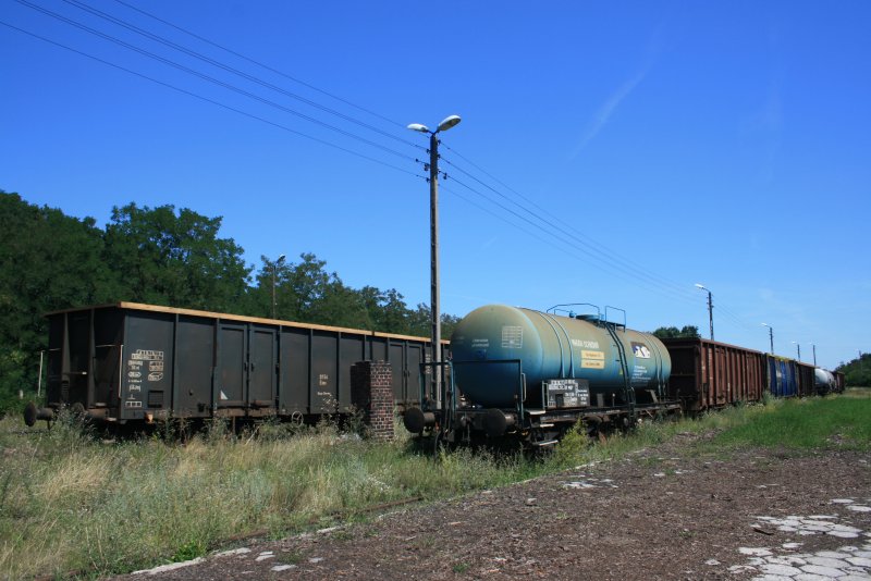 Abgestellte Gterwagen