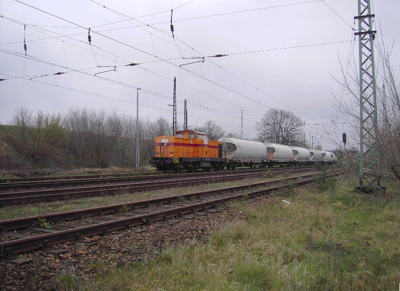 ArcelorMittal 292 063 am 10.04.2008 im Bahnhof Guben Sd
