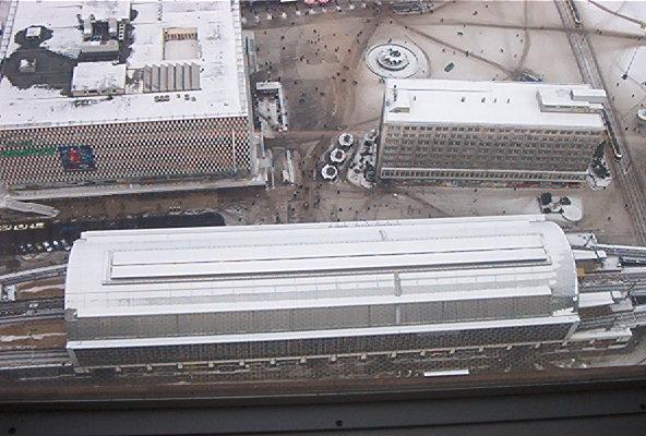 Bahnhof Alexanderplatz vom Fernseturm aus