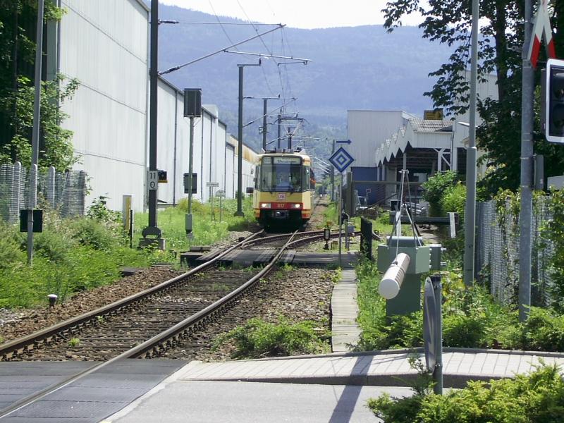 Bahnbergang in Gaggenau (bei Karlsruhe)