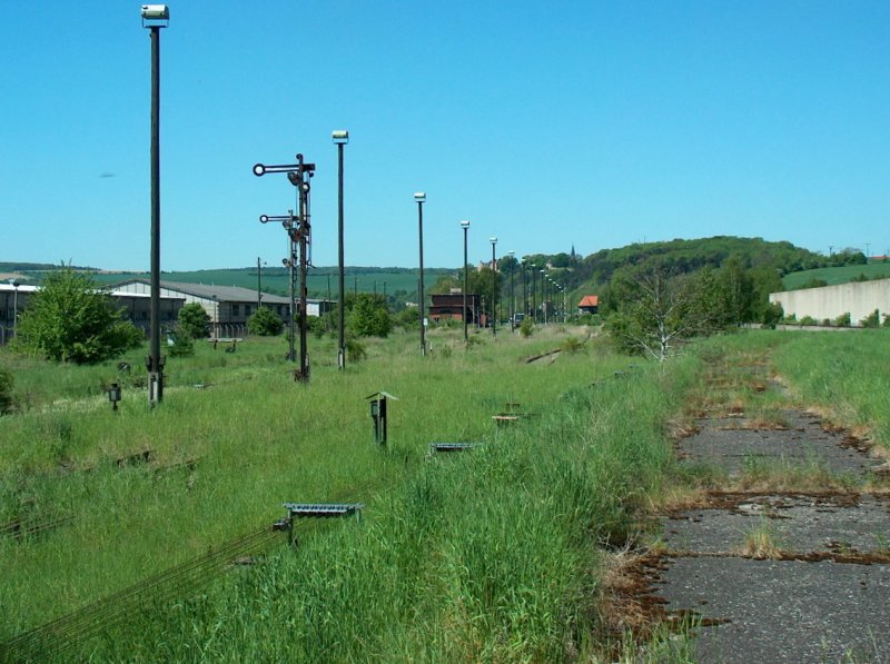 Blick in den Bahnhof Vitzenburg; 10.05.2008