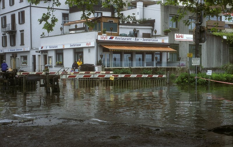 Bodenseehochwasser  Rorschach Hafen  23.05.99