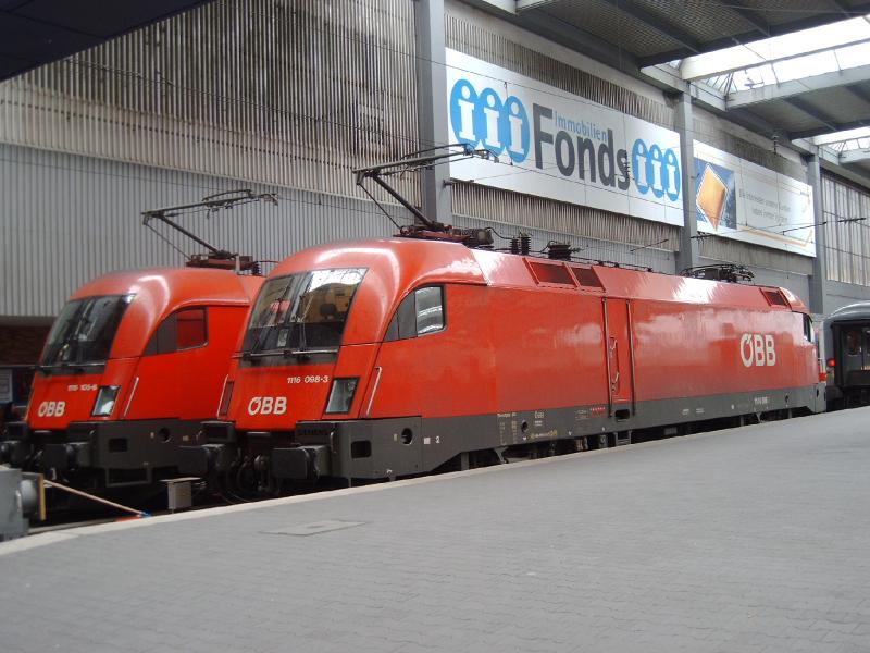 BR 1116-Parade im Hauptbahnhof Mnchen