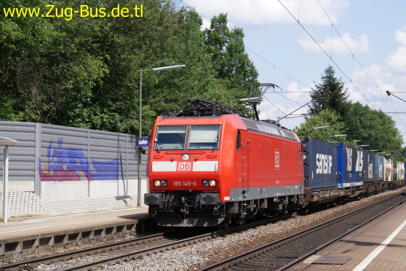 BR 145 145-0 bei der Durchfahrt in Gundelfingen