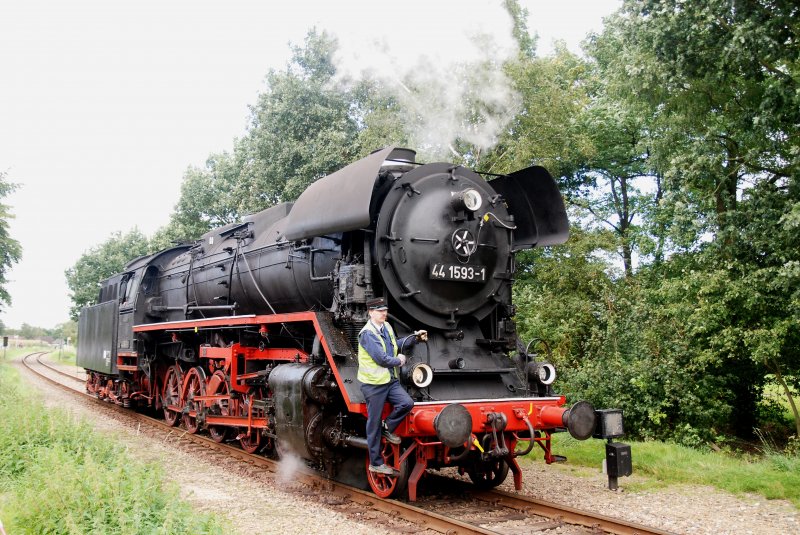 BR 44-1593-1 rangiert beim Bahnhof Beekbergen 06-09-2008