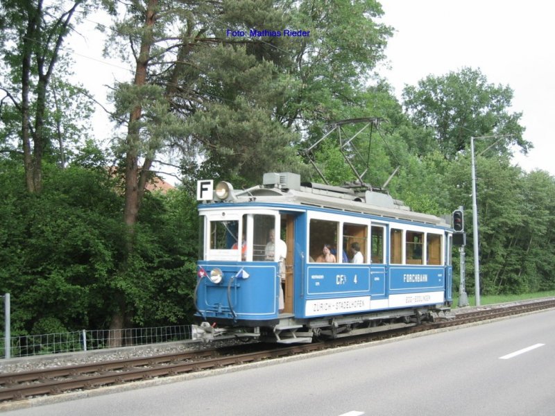 CFe 2/2 in Esslingen, wurde 1987 durch die Forchbahn wieder Restauriert, Baujahr 1912, am 26.05.07 in Esslingen