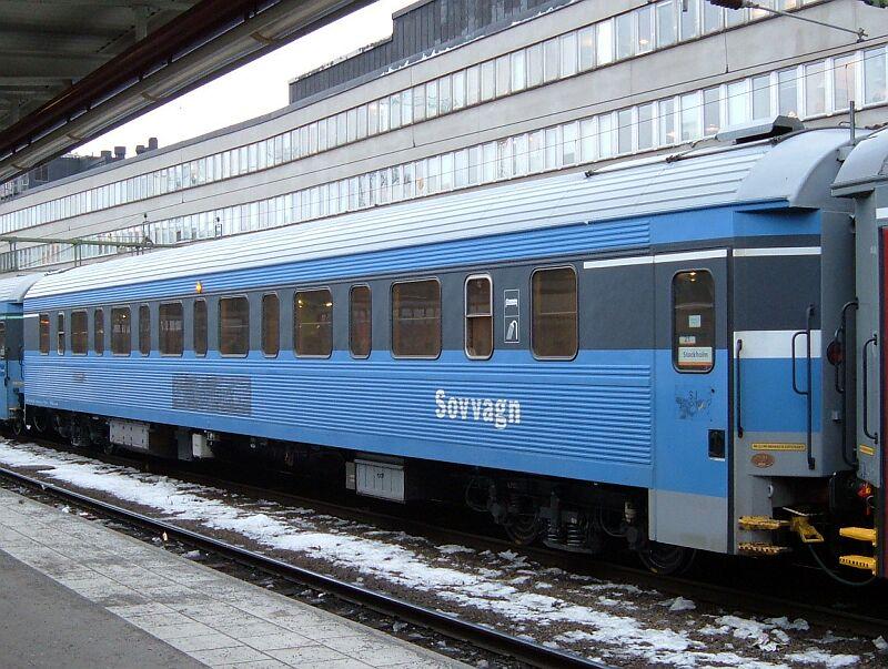 Connex-Schlafwagen am 15.01.2006 in Stockholm C (Nacht-Fernzug Stockholm - Narvik). An diesen Wagen fehlt noch die Connex-Beschriftung.