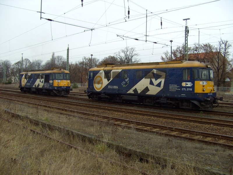 CTL ST 43 R 004 und CTL ST 43 R 010 am 16.01.2008 im DB Bahnhof Guben