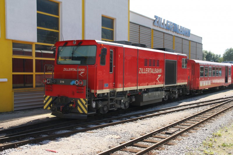 D16 der Zillertalbahn am 24. August 2008 in Jenbach