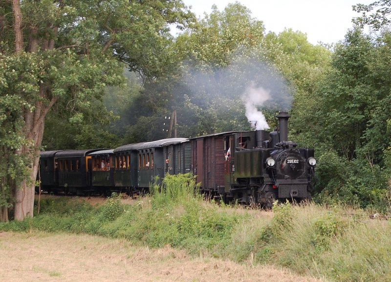 Da habe ich noch ein Bild von der
Steyrtalbahn gefunden.Es ist am 28.07.2007
kurz nach dem Lokalbahnhof Steyr entstanden und
zeigt die 298.102 auf dem Weg nach Grnburg.
