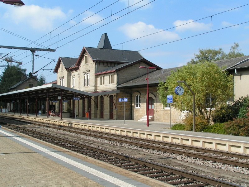 Das Bahnhofsgebude von Ptange. 16.09.07