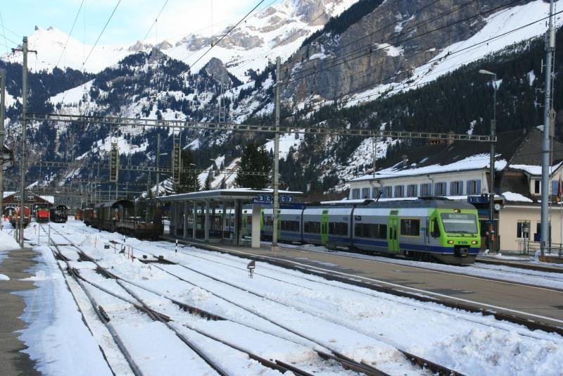 Der Bahnhof Kandersteg; 16.12.2008