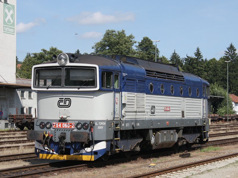 Die 754 060 am 15.08.2009 abgestellt Furth im Wald.